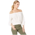 thumbnail image 3 of We The Free Womens Dancing Til Dawn Smocked Gauze Crop Top, 3 of 3