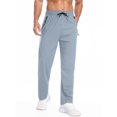 thumbnail image 2 of GIRUNS Men's Sweatpants Quick Dry Running Workout Athletic Pants with Zip Pockets Light Blue XL, 2 of 8