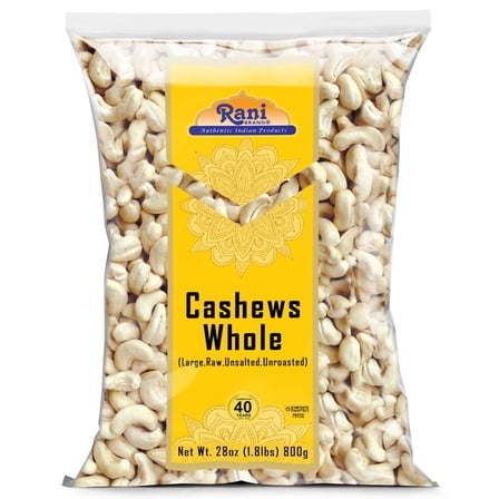 Rani Raw Cashews Whole (uncooked, unsalted) 28oz (800g) ~ All Natural, No Preservatives | Vegan | NON-GMO | Kosher | Gluten Friendly