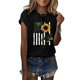 thumbnail image 1 of Qarigey Camisa de manga corta con cuello estampada para mujer Prendas para la parte del cuerpo Negro S Qarigey AP002112-01, 1 of 3
