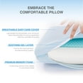 thumbnail image 3 of EGOHOME Memory Foam Pillow, Cooling Gel Bed Pillow, Queen, Blue, 3 of 6