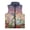 Christmas Hummingbird Floral, variant on Lightweight Girls Sleeveless Vest for Winter Daily, Leopard Print Polyester with Pockets Kid Outerwear Vest