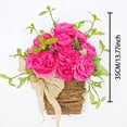 thumbnail image 3 of Ganfancp Guirnalda de Rosas Simulación de Guirnalda de Plantas Colgante de Puerta de Casa Cesta Colgante Decoración Ofertas Flash 1X Corona, 3 of 7