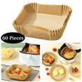 thumbnail image 1 of 60 Count Square Disposable Cooking Parchment Paper Liner for Air Fryer Brown Sunnimix none, 1 of 8
