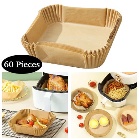 2x 30x Heißluftfritteuse Disposable r, Parchment Paper Oil- Baking Paper Heißluftfritteuse Liners for Heißluftfritteuses, Kitchen, Roasting