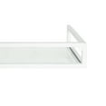 thumbnail image 5 of Kate and Laurel Blex Metal and Glass Wall Shelf, White 24x8x3, 5 of 6