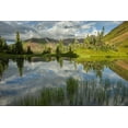 thumbnail image 2 of Illg, Cathy and Gordon 32x23 Black Ornate Wood Framed with Double Matting Museum Art Print Titled - Colorado Paradise Divide and pond reflection, 2 of 4