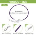 thumbnail image 2 of Uxcell 10 Pcs Dark Purple Bracelet Cord 6" x 0.08" Cord with Clasp for Bracelet, 2 of 6