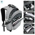thumbnail image 3 of Deago Laptop Backpack, Business Anti Theft with lock Waterproof Travel Backpack with USB Charging Port for Laptops up to 17 inches (Gray), 3 of 9