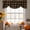 Walnut, Espresso, Mocha, Black, variant on Burnt Orange Buffalo Plaid Tie Up Valance Curtains for Windows, Kitchen Curtains Window Treatments, Geometric Classic Checkered Short Window Shades Valances for Bedroom Bathroom Cafe 42"x18"