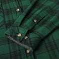 thumbnail image 7 of Arlun Plaid Flannel Long Sleeve Shirts for Women Buffalo Checkered Button down Loose Fit Blouse Tops Soft Comfy Fall Winter Stylish Outfits for Layering Dark Green XL, 7 of 7