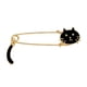 thumbnail image 1 of Broche de imperdible Yinane Pin de Gato Animal Negro, 1 of 8