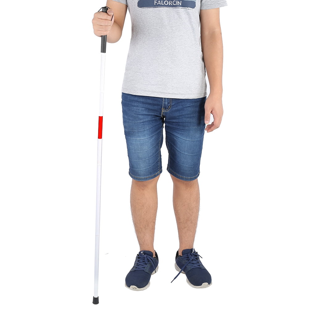 Folding Crutch, Blind Reflective Guide, Portable Hand Cane Walking