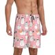thumbnail image 2 of Fotbe Cute Pink Snowman Cat Pantalones Cortos de Pijama para Hombre, Ropa de Dormir, Pantalones de Pijama Cortos para Hombre-Small, 2 of 6