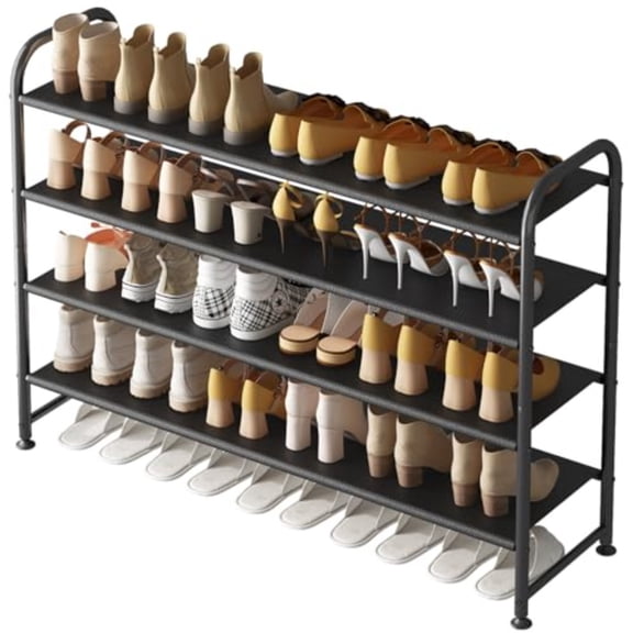 Shoe Rack Long Storage Organizer Wide Metal Shoe Shelf for Closet Entryway