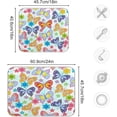 thumbnail image 3 of SKYSONIC Dish Drying Mat for Kitchen Counter Butterfly & Flower Eco Friendly Drying Mat - Easy to Clean Heat Resistant Dish Mat - 18x24, 3 of 6