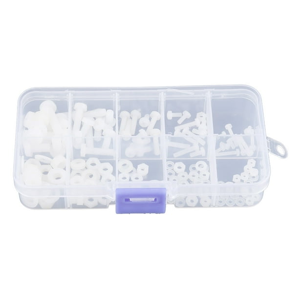 Kit surtido de 150 tornillos, pernos, tuercas y arandelas M2, M2,5, M3, M4 y M5 en caja