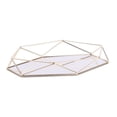 thumbnail image 1 of Bandeja De Almacenamiento De Hierro Tridimensional, Bandeja Hexagonal Con Fondo De Espejo De Oro Rosa Minimalista Nórdico, Decoración Del Hogar Yuarrent HA024153-01, 1 of 6