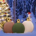 thumbnail image 5 of Adorno de bola inflable de terciopelo para Navidad, bola inflable gigante de 24 pulgadas, decoración navideña para exteriores para patio, árbol, La, 5 of 5