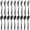 black, variant on 24-Piece Spoons and Forks Set Silverware Set - Forks and Spoons Food Grade Stainless Steel Silverware for Home, Kitchen and Restaurant, 12-Fork and 12-Spoon, Mirror Polished&Dishwasher Safe