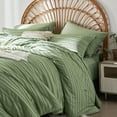 thumbnail image 3 of Davulos Queen Size Comforter Set 7-Piece Bed Set for All Seasons Green Bed in a Bag with Comforter, Sheets, Pillowcases & Shams, 3 of 7