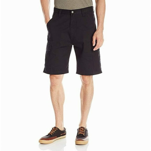 Wrangler Authentics Men s Classic Relaxed Fit Cargo Short Black Twill 38