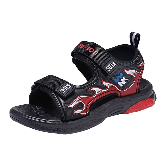 dmqupv Sandal Enfants Sboys Sandales Respirantes pour Enfants Légères et à la Mode Garçons Chaussures de Plage d'Extérieur Rouges, Taille US 12