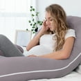 thumbnail image 4 of Pregnancy Pillow,Queen Rose Maternity Body Pillow for Sleeping, C Shaped Body Pillow for Pregnant Women with Removable Purple Jersey Cover, 4 of 8