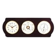 thumbnail image 1 of Bey-Berk International WS414 Brass Quartz Clock Barometer Thermometer with Hygrometer - Ash Wood, 1 of 1