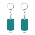 thumbnail image 2 of Goofa Teal Printed Rectangular Metal Keychain Bag Charm Floral Charm for Purse Keys Metal Keyring Gift for Women Accessories, 2 of 7