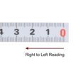 thumbnail image 3 of Self Adhesive Tape Measure 200cm  Right to Left Read Measuring Tape Nylon-coated Steel Sticky Ruler, White, 3 of 5