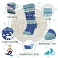 thumbnail image 2 of Busy Socks Skiing Wool Socks for Toddler Snowboarding,White+Dark Blue,2 Pack,Small, 2 of 6