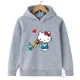 thumbnail image 4 of Sudadera informal de calle kawaii con dibujos animados de Hello Kitty para niños y niñas de 3 a 14 años con diseño de Sunshine, sudadera para deportes al aire libre para niños, 4 of 5