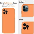 thumbnail image 3 of for iPhone 12 Pro Max Case, Silicone Upgraded [Camera Protecion] Phone Case with Soft Anti-Scratch Microfiber Lining, 6.7 inch, Kumquat, 3 of 11