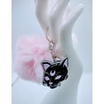 thumbnail image 2 of Mentor Luna Cat acrylic keychain with fur And Tassel charm, 2 of 4