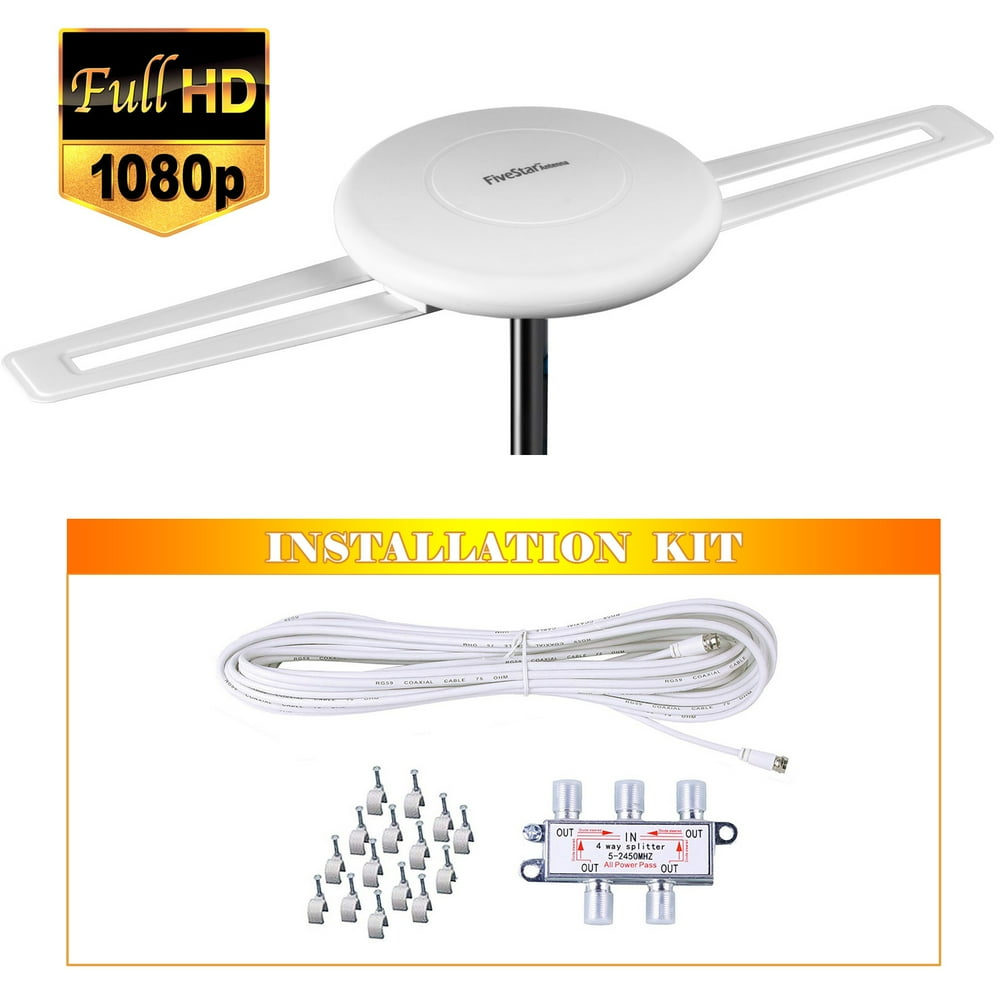 Five Star Outdoor Antenna Indoor Omnidirectional Amplified Long Range