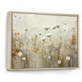 thumbnail image 2 of Designart "Fantasia Of Beige Wildflowers II" Wildflowers Floater Framed Canvas Prints, 2 of 5