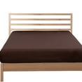 thumbnail image 5 of Ntbay Premium 1800 Series Microfiber Queen Fitted Sheet with Deep Pocket, Ultra Soft and Breathable Fitted Bed Sheet, 60x80 inches, Dark Brown, 5 of 6