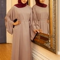 thumbnail image 4 of PENGXIANG Femmes Musulmane Abaya Longue Robe Floral Imprimé Vintage Kaftan Islamique Maxi Femmes Robes, 4 of 5