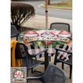 thumbnail image 4 of Outdoor Tablecloth with Umbrella Hole and Zipper, Pink Christmas Square Table Cloth 60x60 Inch Waterproof Tablecloth, Xmas Winter Gnomes Black Buffalo Plaid Picnic Table Cover for Patio Camping, 4 of 7