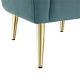 thumbnail image 5 of Posh Living Blaze Velvet Upholstered Barrel Back Accent Chair in Teal/Gold, 5 of 8