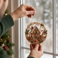 thumbnail image 3 of MInHoues Christmas Hanging Ornament, DIY Pearl Painting Kit Holiday Wall Decoration, Rhinestone Art Craft with Festive Stocking Gifts, Festive Home Display, 3 of 5