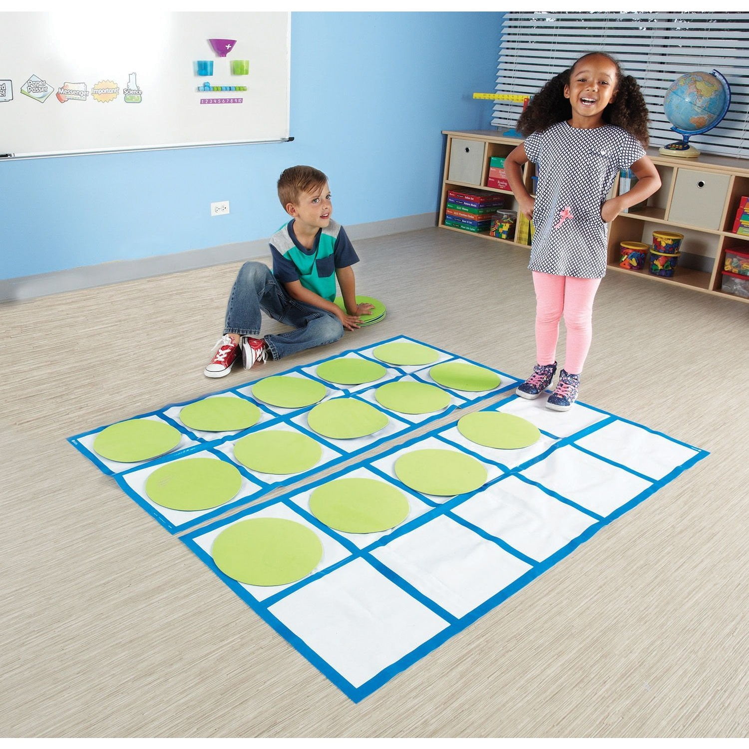 Learning Resources 10-frame Floor Mat Activity Set, Math Games, Ages 5+