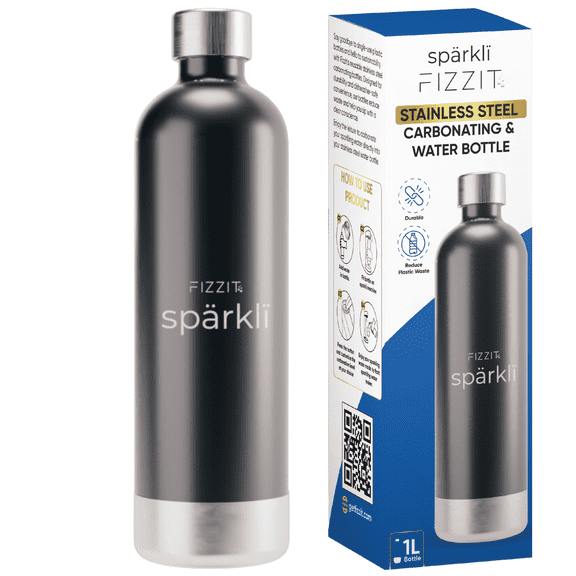 Black Stainless Steel Carbonation Bottle & Water Bottles