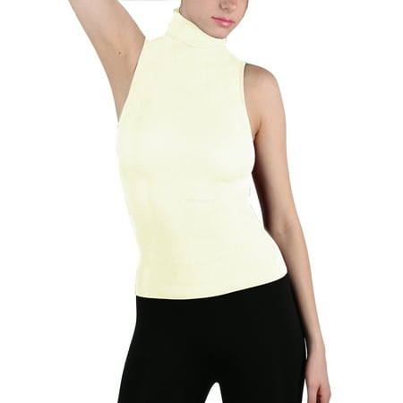 Download EK-TANCO - Women Seamless Sleeveless Mock Neck Turtleneck ...