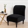 thumbnail image 2 of simhoa Housse de Chaise en Velours pour Maison Hôtel Réunion Mode Élégant Noir, 2 of 8