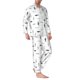thumbnail image 2 of Balery Cute Shark Pijama para Hombre de Dos Piezas con Manga Larga, Conjunto de Dormir y Descanso Suave con Bolsillos-Medium, 2 of 7