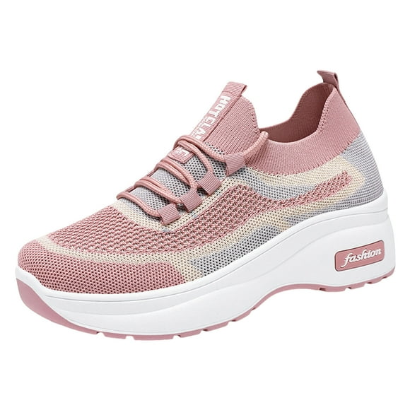 WEAIXIMIUNG Sparkly Sneakers for Women Dressy Women Casual Shoes Fashion New Pattern Lace Up Flat Bottom Comfortable Casual Shoes