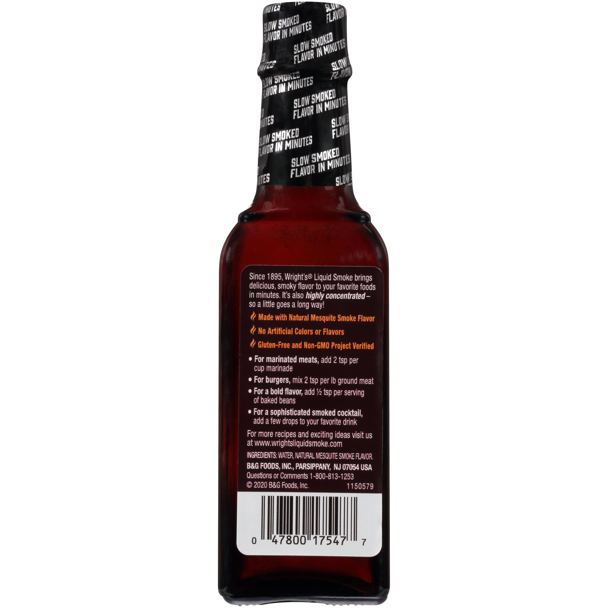 (6 pack) Wright's Mesquite Liquid Smoke Concentrated Seasoning, 3.5 oz Glass Bottle