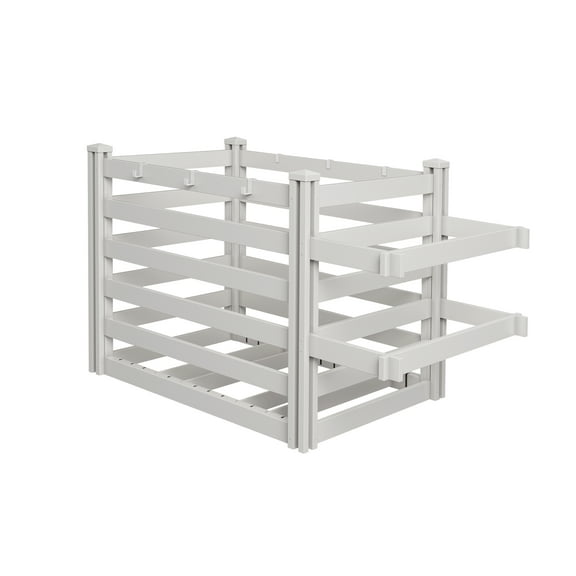 38in H x 64in W x 36in L (1 Unit) Freestanding Zippity Pool Float Storage Organizer, Vinyl Pool Equipment Enclosure for Outdoor Toy Storage, Outdoor Storage Box & Pool Deck Caddy w/ Dividers, ZP19061